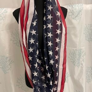 Patriotic Star-Patterned Scarf